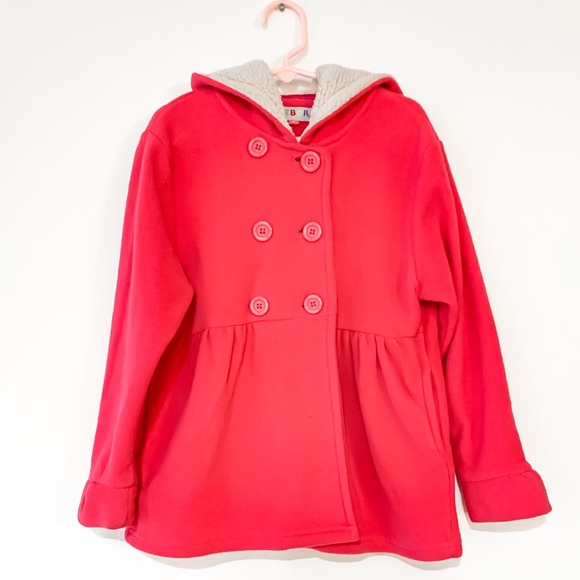 Girls pink fleece jacket size 8 - Picture 1 of 12